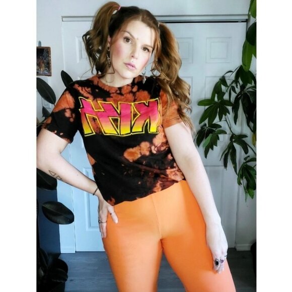𝅺frank LYMAN VINTAGE NEON ORANGE PANT LEGGING - Picture 4 of 9